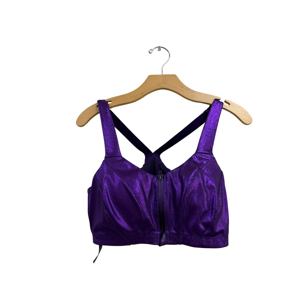 Victorias Secret Knockout High Impact Front Close Sports Bra Metallic Plum 36DD